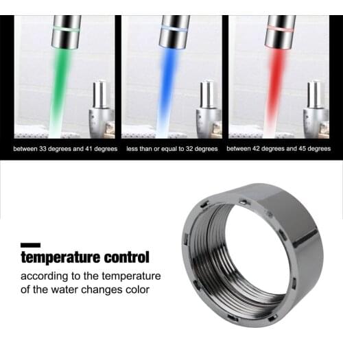 Hot Newest Temperature Control Led Lighting Faucet 24mm To 22mm Adapter Led Luminous Faucet Led Faucet Colorful Effect Adapter