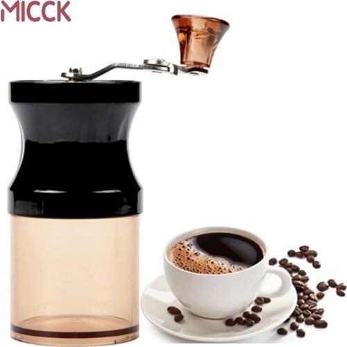 MICCK Retro Manual Coffee Grinder Ceramic Core Stainless Steel Portable Coffee Mill 2018 Coffeeware Spice Coffee Beans Grinder