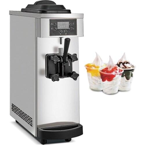 Soft Ice Cream Maker Machine Desktop Single Head Ice Cream Machine 1100W