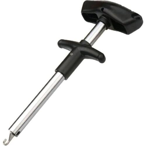Portable T Shape Fish Hook Remover Aluminum Non-slip Handle Tube Hook Detacher Catcher 24x7.5x3cm