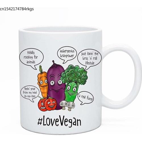 Funny Novelty Tea Coffee Mug Vegan Gift
