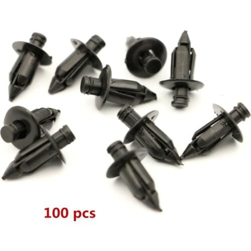 100pcs Fir 6mm 7mm 8mm Hole Auto Car Motorcycle Fairing Clips Rivets Fastener Panel For Suzuki Honda Yamaha Kawasaki Universal