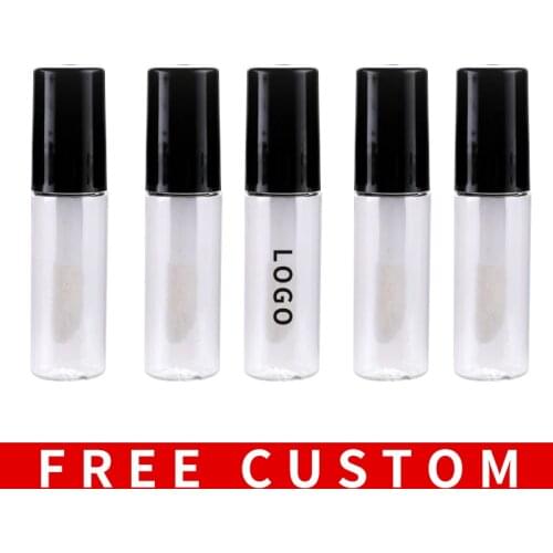 100 Pieces/Lot Plastic 1.2ML Refillable Lipstick Tube For Trial Pack Empty Clear Lip Gloss Tube Free Custom Print Logo