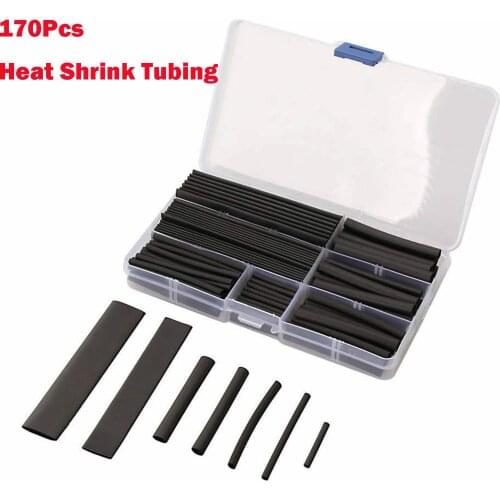 170X Heat Shrink Tubing Tube Cable Sleeving Wire Wrap Shrinkage Heatshrink Box Car Accessories Heatshrink Kit
