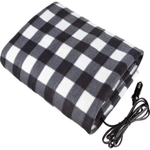 2021new 150 * 110cm 12V car heating blanket grid energy saving and warm autumn and winter car single and double electric blanket
