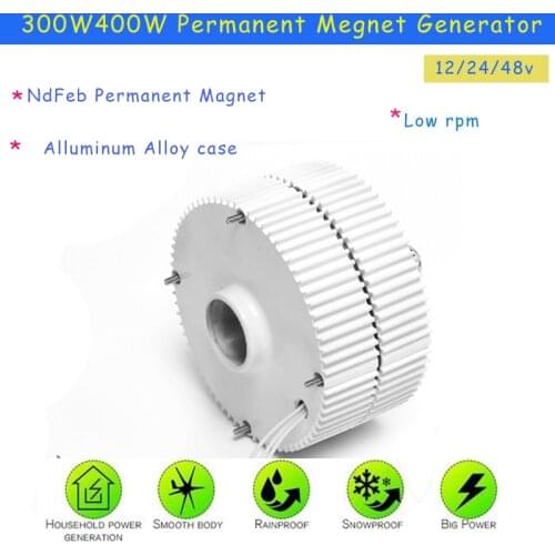 400w500w600w low speed permanent magnet generator 12v24v48v option for free energy DIY power supply system use