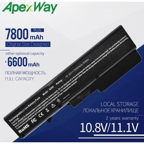 6600mAh laptop battery for LENOVO G560 G565 G570 G575 G770 G470 V360 V370 V470 V570 Z370 Z460 Z465 Z470 Z475 Z480 Z560 Z565 Z570