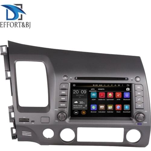 Octa Core Android 9.0 Car Head Unit for Honda Civic 2006-2011 Left Hand Driving DVD with Radio RDS BT WIFI Car GPS Navigation
