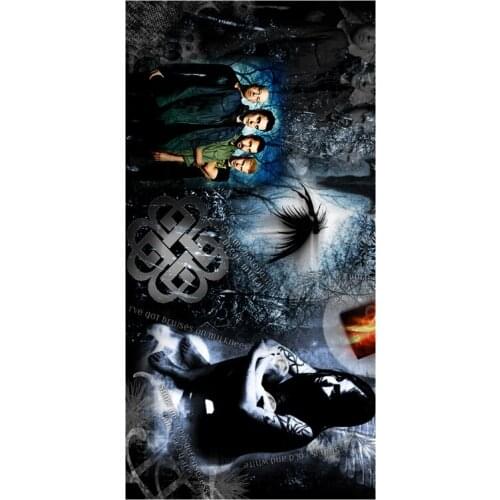 Free Shipping!Keltic Knot Of Breaking Benjamin Background Printed Soft Bamboo Fiber Sport&Bath Towels for Adults_Size:35CMX70CM