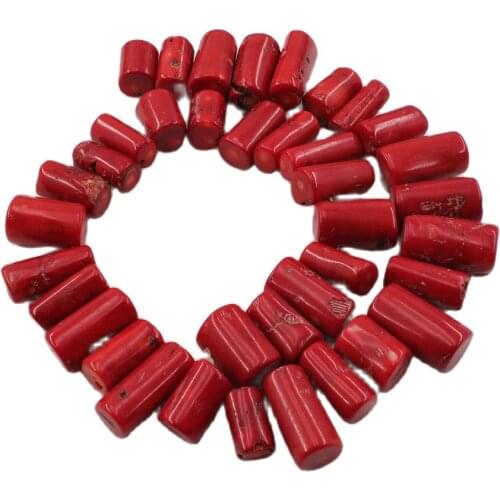 APDGG Natural Top-drilled Nugget Red Coral Beads Irregular Gemstone 16" Strand Jewelry Making DIY