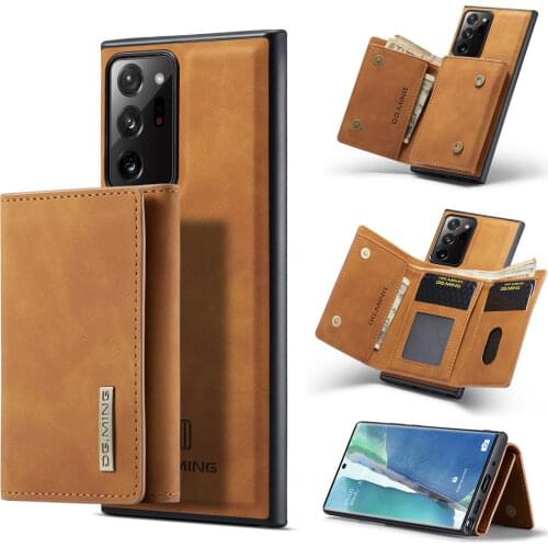 Case For Samsung Galaxy Note 20 Ultra Leather Flip Luxury Magnetic Wallet Phone Case For Credit Card Protective Stand Full Cover