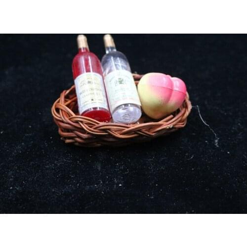 G07-X321 children baby gift Toy 1:12 Dollhouse mini Furniture Miniature rement Doll accessories 5012 furit and wine set