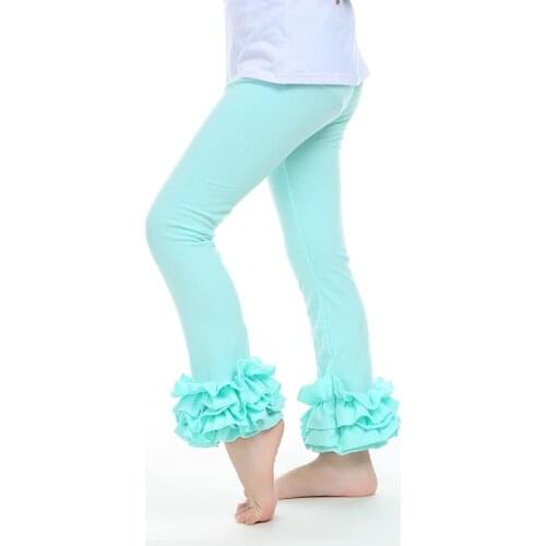 Halloween Baby Long Pants Fashion Kids Girl Soft Cotton Pants Icing Ruffle Solid Leggings Kid Girls Trousers Boutique Pant