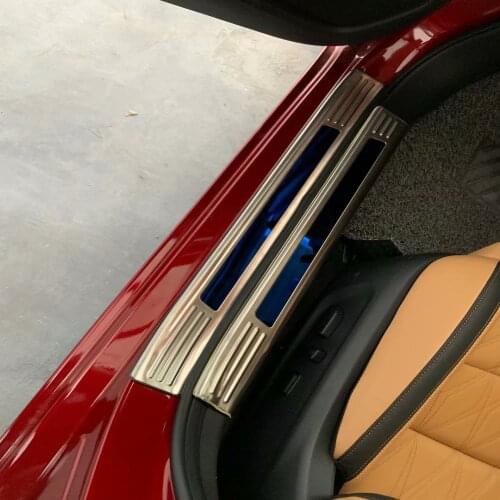 For Nissan Sentra Bluebird Sylphy Almera 2020 2021 tainless Steel Inner Door Sill Scuff Plate Cover Trim Car Accessories 4pcs