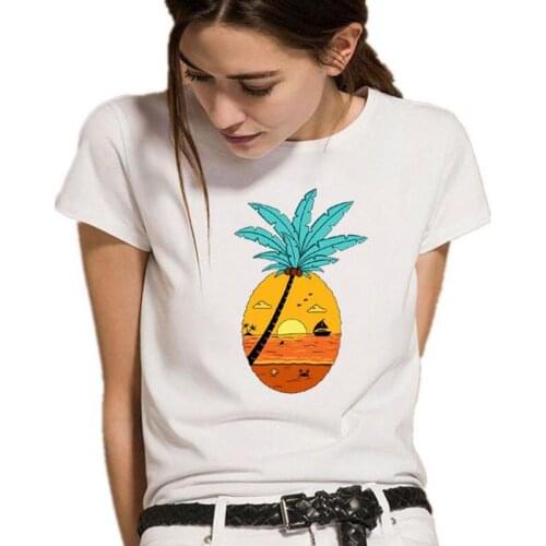 Hipster T Shirt Women Tops Loose Plus Size Tshirt Funny Natural Scenery Print Tee Shirt Femme Summer Short Sleeve Camiseta Mujer
