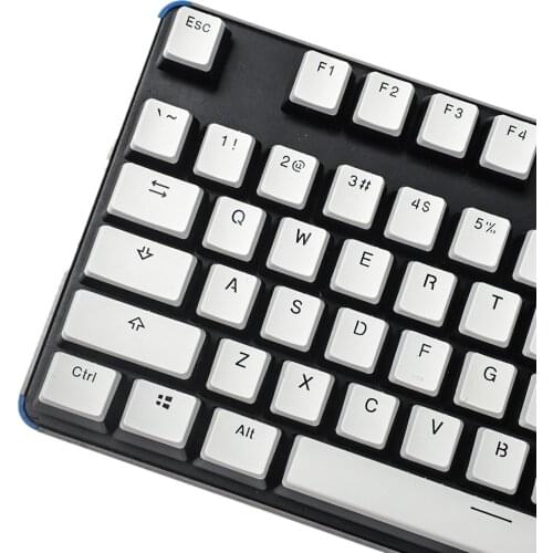 YMDK 104 108 PBT OEM Profile Coffee Yellow White Pudding Keyset For MX Mechanical Keyboard Non Shine Through