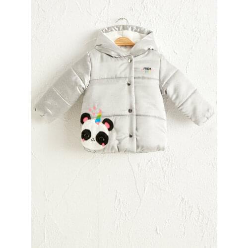 Cute baby girls jacket kids Warmer Light down coats with ear spring girl clothes infant childrens clothing for Winter coat grey