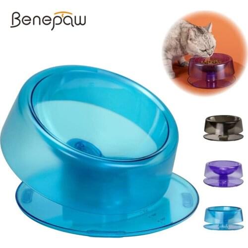 Benepaw Wide Mouth Cat Bowls Adjustable Tilted Non-Slip Small Dogs Kitten Feeding Bowls Dishwasher Safe Food Grade Material