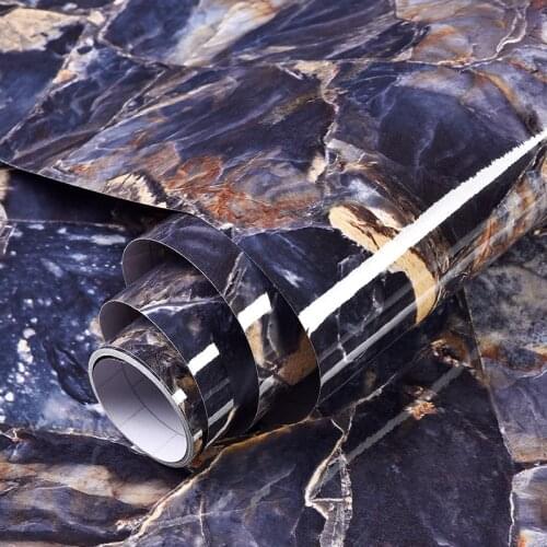 Marble Contact Paper Countertops Waterproof Wallpaper Decorative Roll for Counter Top Covers Cabinets Kitchen Furniture