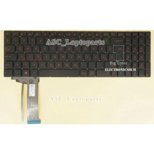 New Hungarian Magyar Billentyűzet Keyboard for ASUS G771 G771JM G771JW GL771JM GL771JW G741 G741JM G741Jw G58 G58JM G58JW Laptop , RED BACKLIT , Red Printing , Black