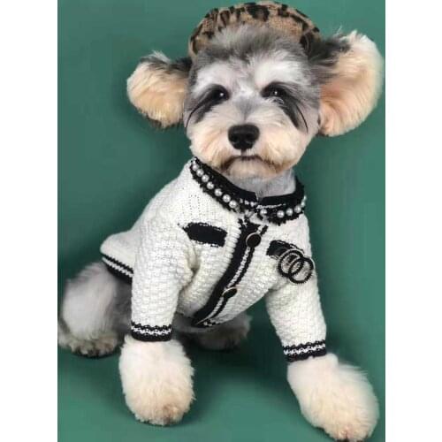 Pet Dog Clothes Spring Clothes Dogs Sweater Cardigan Schnauzer Pomeranian Teddy Corgi Pug Cat Pet Clothing