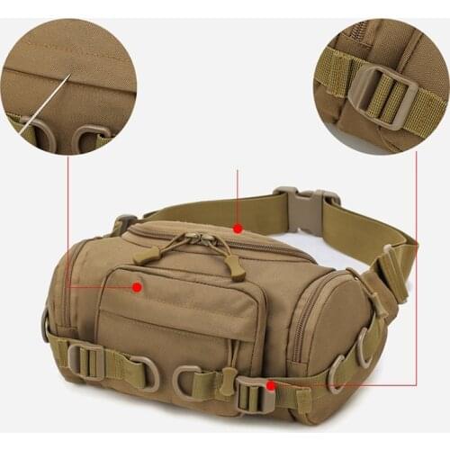Wholesale Tactical Waist Bag camouflage military bag outdoor sports Riding backpack nylon x