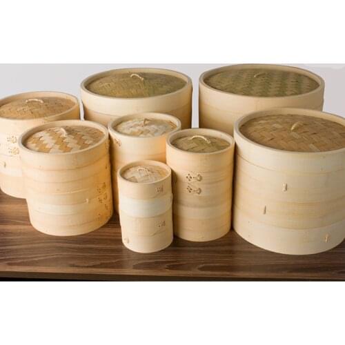 Dumpling steamer steam pot One Cage or Cover Cooking Bamboo Steamer Fish Rice Vegetable Snack Basket Set Kitchen Cooking Tools