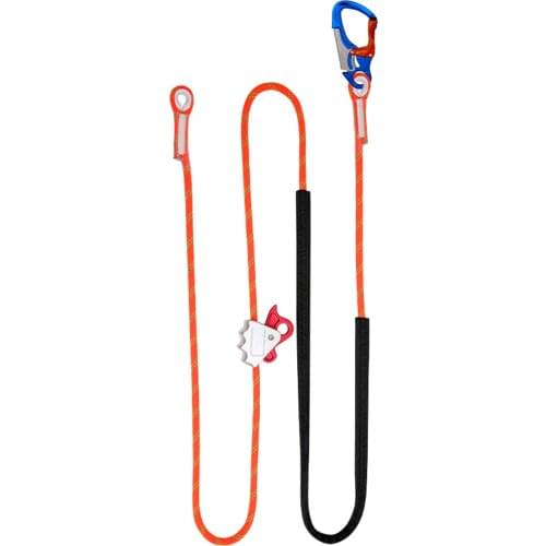 3 Meters Adjustable Positioning Rope Durable Positioning Lanyard with Metal Snap Hook Full Protection Climbing Position Lanyard