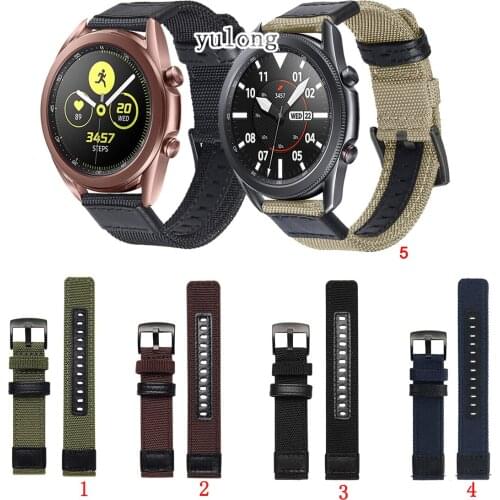 Woven Nylon Watch Band Strap For Samsung Galaxy Watch3 41mm 45mm Smart Watch Sport Wristband Correa for Watch 42mm 46mm