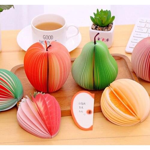 Fruit series notes n times daily arrangement notes creative three-dimensional tearable color pages small notebook sticky notes c