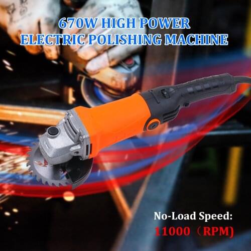 670W Angle Grinder Handheld Polishing Machine Sanding Machine Versatile Electric Grinder Cutter Machine with Adjustable Speed