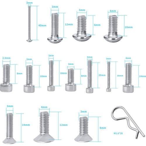 10pcs M2.5 M3 M4 Allen Socket Head Screw Hexagon Socket Head Cap Screws Hex Socket Screw RC TOY DIY Model Spare Parts