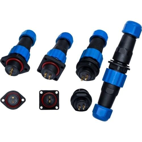 Waterproof connector SP16 IP68 cable connector plug & socket Male and Female 2 3 4 5 6 7 9 Pin