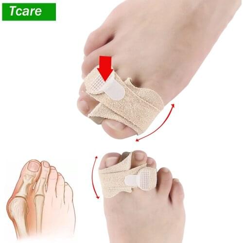 Tcare 1Pcs Toe Finger Straightener Men Women Hammer Toe Hallux Valgus Corrector Bandage Toe Separator Splint Wrap Crooked Toe