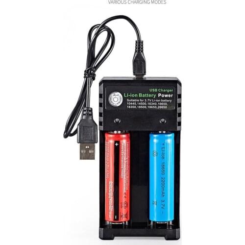 Dual Slot Charger 3.7v/4.2v Lithium Battery Charger Portable Charger With Led Indicator USB 18650 Professional No Damage