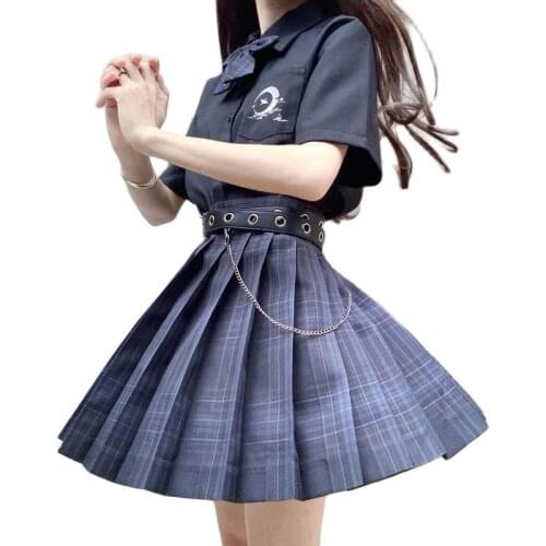 New Summer Women Skirts 2021 High Waist Girls Pleated Skirt Korean Japanese Style Ladies Sweet Plaid Mini Skirts for Women