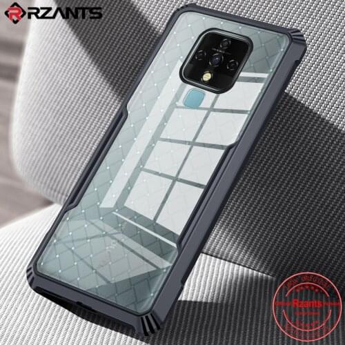 Rzants For Tecno Camon 16 Hard Soft Casing [BV Beetle] Hybrid Shockproof Slim Crystal Clear Cover