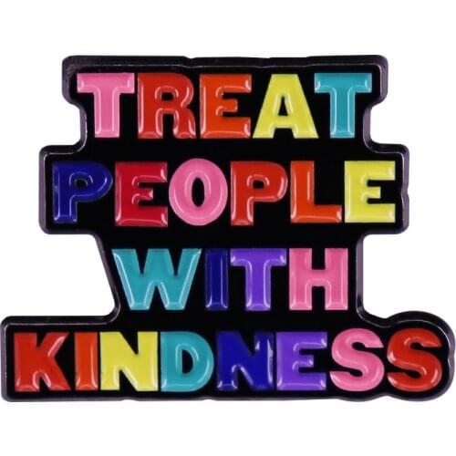 Treat People With Kindness TPWK Rainbow Groovy Lapel Pin HStyles Song Inspired Badge LGBTQ Pride Gift