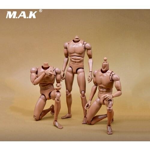 1/6 Scale Male Narrow Figure Body BD01 Model Toys with 3 Pieces Head Connectors for 12 inches Action Figure Body