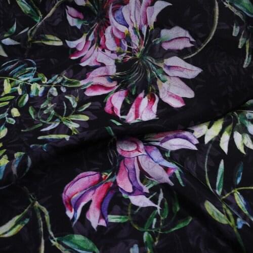 1 Meter x 1.14 Meter Summer Decor Digital Printing Silk Crepe De Chine Shirt Dress