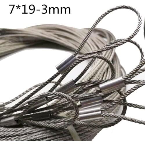 10M/20M/30M/40M 3mm Diameter 7X19 Construction 304 Stainless steel Wire rope Alambre Softer Fishing Lifting Cable