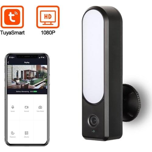 1080P HD Outdoor Waterproof WiFi Camera Smart Life Camera LED Light Wireless WiFi Flood Light Camera Surveillance Network Camera