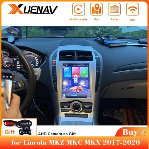 128G Android 10 Tesla Screen for Lincoln MKZ MKC MKX 2017-2020 Navigation Car Multimedia Radio Player carplay Audio player
