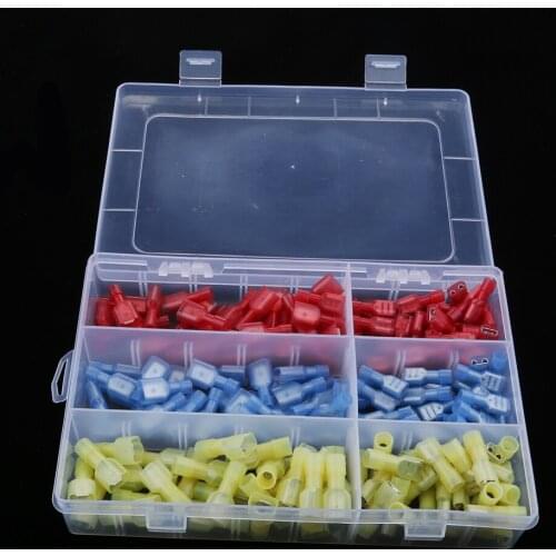 180pcs Nylon Fully Insulated Male/Female Spade Terminals Connector Kit