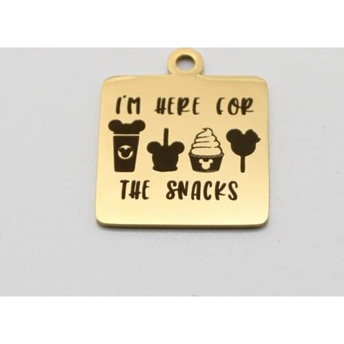 20pcs Snacks Charms Stainless Steel Pendant Mouse Ice Cream Charm DIY Handmade Accessories