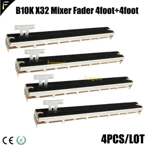 4pcs X32 Digital Mixer Console Fader Parts Potentiometer 4 feet + 4 feet Handle Length 13MMT
