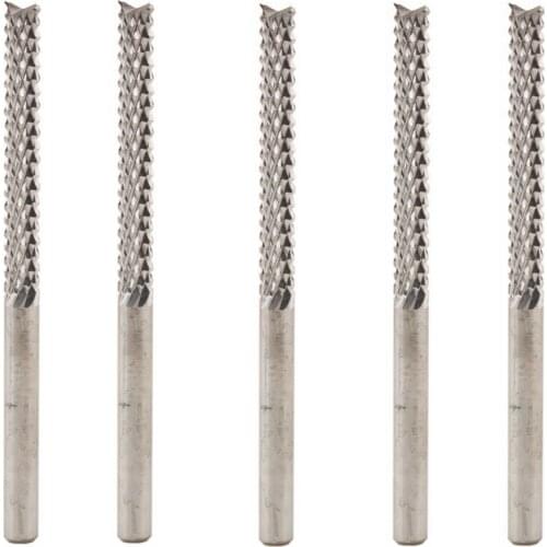 5PCS 4X32MM Carbide Burr End Milling Cutter, Engraving Edge Cutter, CNC Router Bits, Endmill for PCB Machine