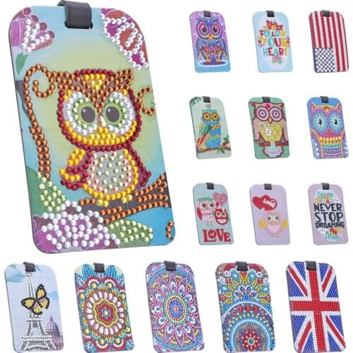 5D DIY Special Shape Diamond Painting Luggage Boarding Pass Creative Traveling Boarding Pass for Suitcase Laptop Luggage Bags