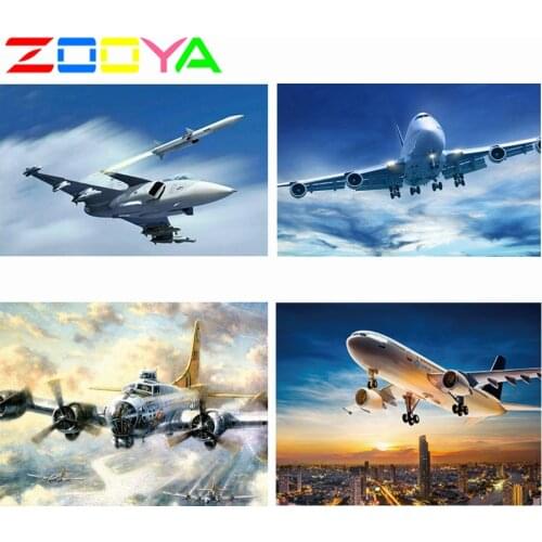 ZOOYA Diamond Embroidery airplane 3d Diamond Painting Combat Aircraft Childrens Toys Diamond Embroidery Mosaic Cross Stitch