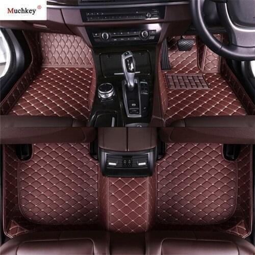 MUCHKEY Car Floor Mats For PEUGEOT RCZ 2011-2014 Luxury Leather Rugs Auto Interior Accessories(Right Driving